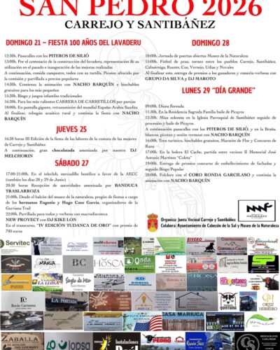 Fiestas de San Pedro 2026 en Carrejo y Santibáñez