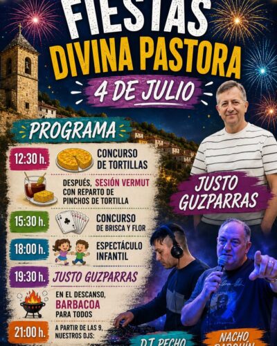 Fiestas Divina Pastora en San Felices de Buelna 4 de julio 2026