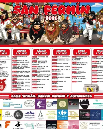 Fiestas de San Fermín 2026 en Barrio Tetuán, Santander