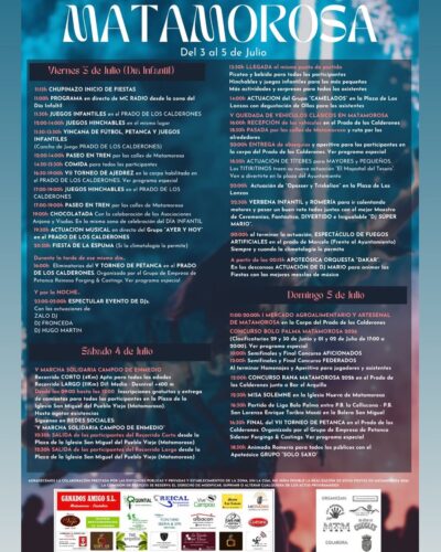 Fiestas Matamorosa 2026: Programa, Artistas y Actividades en Cantabria