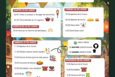 Fiestas San Juan Baltezana 2026 en Parque del Escute