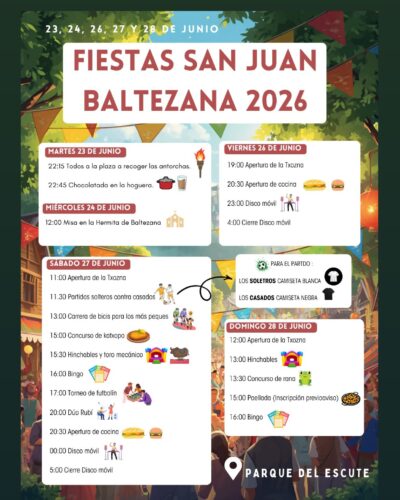 Fiestas San Juan Baltezana 2026 en Parque del Escute