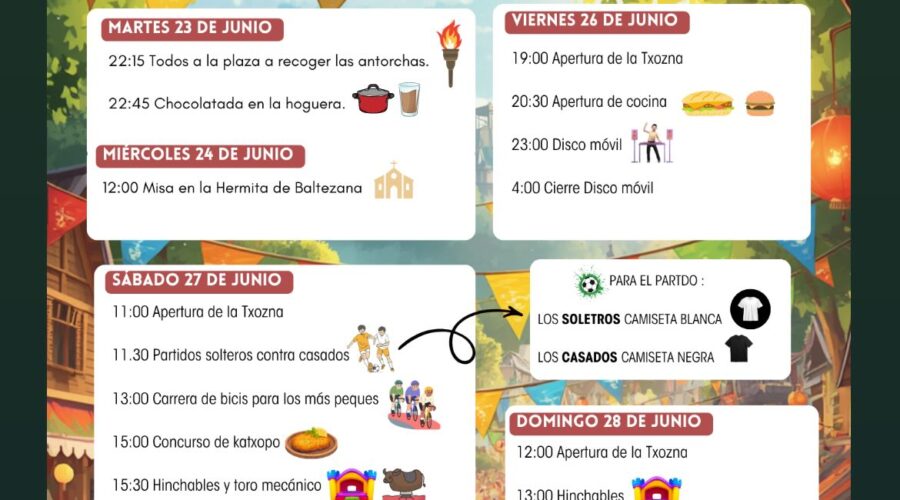 Fiestas San Juan Baltezana 2026 en Parque del Escute