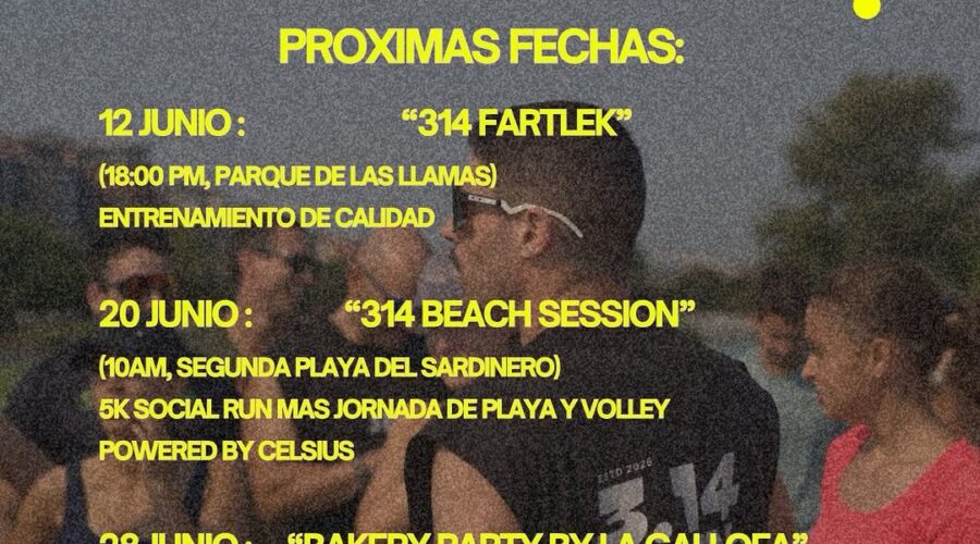 Calendario 314 Run Club Santander Junio: Fartlek, Beach y Bakery