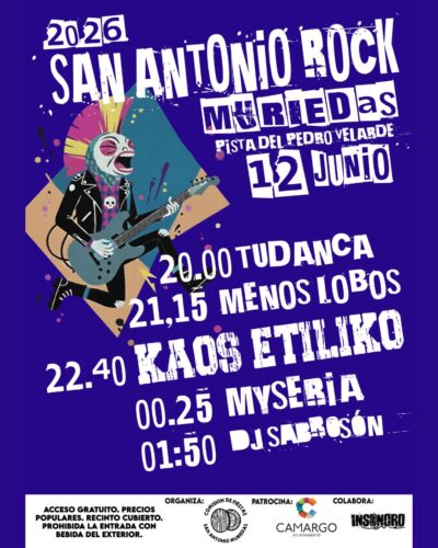 San Antonio Rock Festival 2026 en Pista del Pedro Velarde, Muriedas