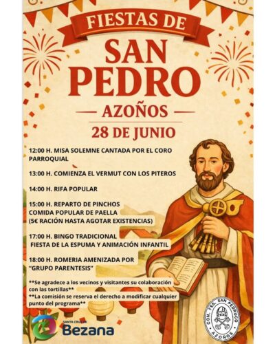 Fiestas de San Pedro 2026 en Azoños