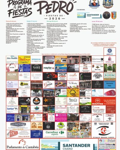 Fiestas de San Pedro de la Calle Alta en Santander 2026