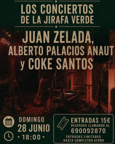 Concierto de Juan Zelada, Alberto Palacios Anaut y Coke Santos en La Jirafa Verde