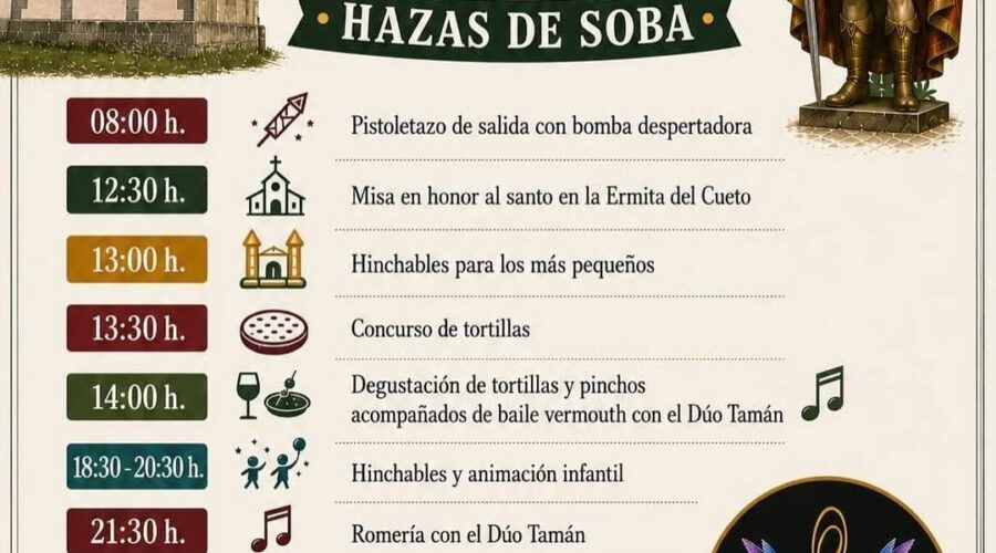 Fiestas de San Pelayo 2026 en Hazas de Soba