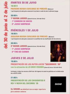 Fiestas del Socorro 2026 en Sarón: Vaquillas, Orquestas y Autos Locos