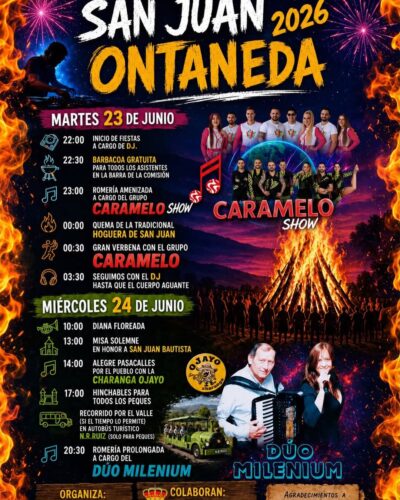 Fiestas de San Juan 2026 en Ontaneda, Cantabria