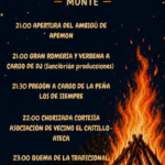 Hoguera de San Juan en Monte, verbena y quema tradicional