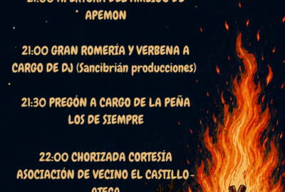 Hoguera de San Juan en Monte, verbena y quema tradicional