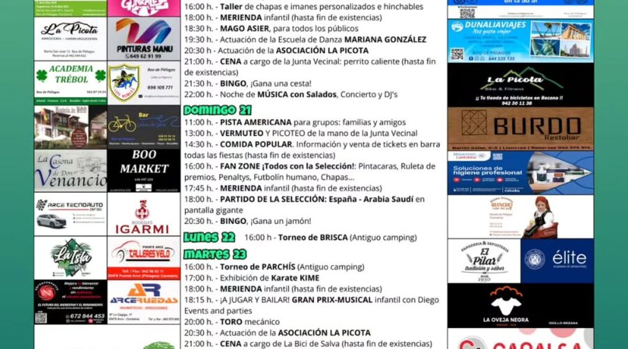 Fiestas de San Juan 2026 en Piélagos, Cantabria