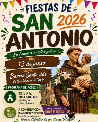 Fiestas de San Antonio 2026 en San Román de Cayón