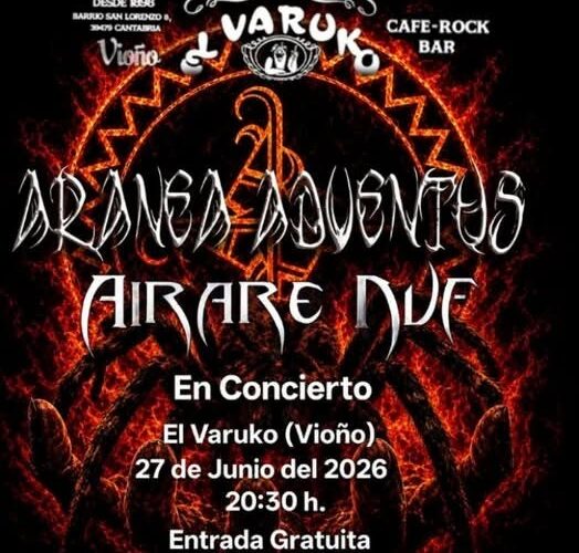 Concierto de Airare Nuf y Aranea Adventus en El Varuko