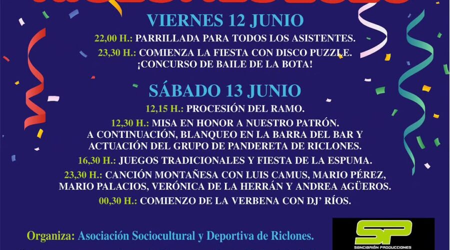 Fiestas de San Antonio en Riclones 2026