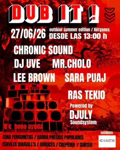DUB IT! Outdoor Summer Edition en Lierganes, 27 de junio 2026