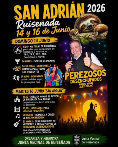 Fiestas de Ruiseñada 2026: Perezosos Desenchufados y Nacho Barquin