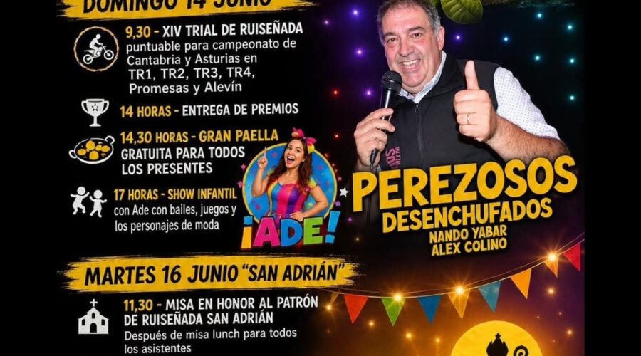 Fiestas de Ruiseñada 2026: Perezosos Desenchufados y Nacho Barquin