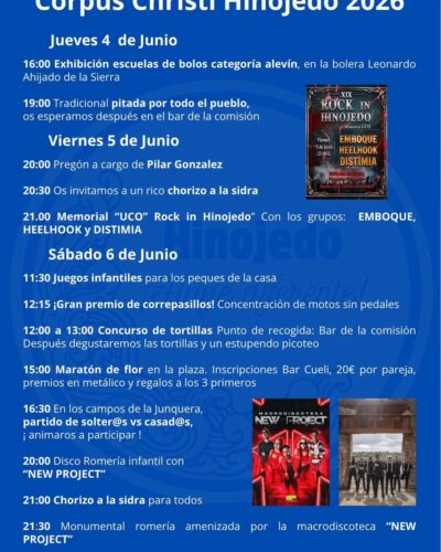 Fiestas Corpus Christi Hinojedo 2026 en Suances, Cantabria