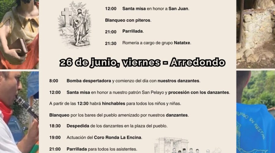 Fiestas de San Juan y San Pelayo en Arredondo, Cantabria 2026