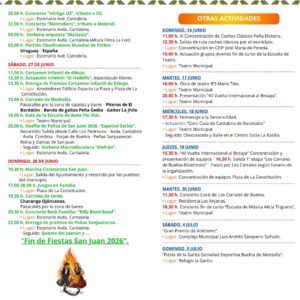 Fiestas de San Juan 2026 en Los Corrales de Buelna, Cantabria