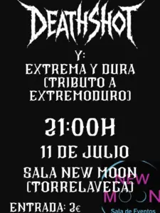 Concierto de Deathshot en Sala New Moon, Torrelavega