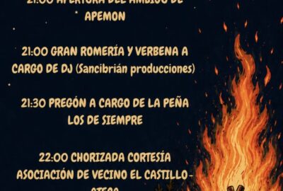 Hoguera de San Juan en Ateca: Verbena y DJ Sancibrián