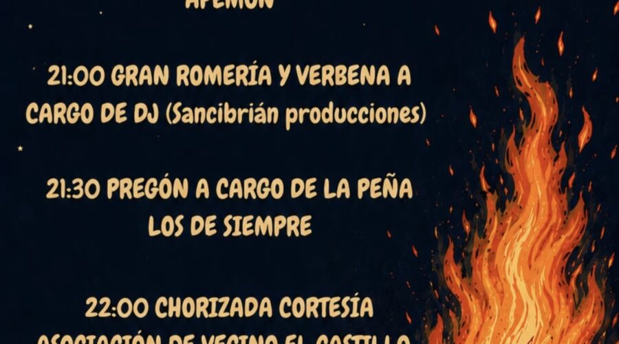 Hoguera de San Juan en Ateca: Verbena y DJ Sancibrián