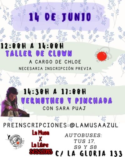Taller de Clown y Pinchada DJ con Sara Puaj en La Musa Azul