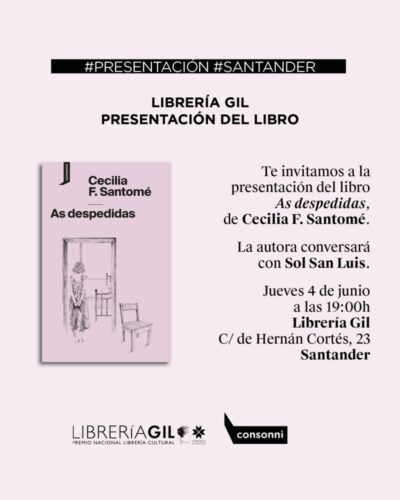 Presentación de ‘As despedidas’ de Cecilia F. Santomé en Santander