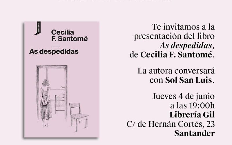Presentación de ‘As despedidas’ de Cecilia F. Santomé en Santander