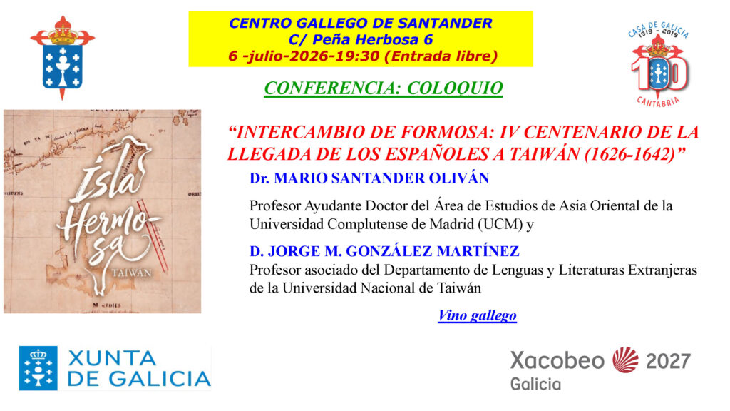 Conferencia: IV centenario de la llegada de los españoles a Taiwán