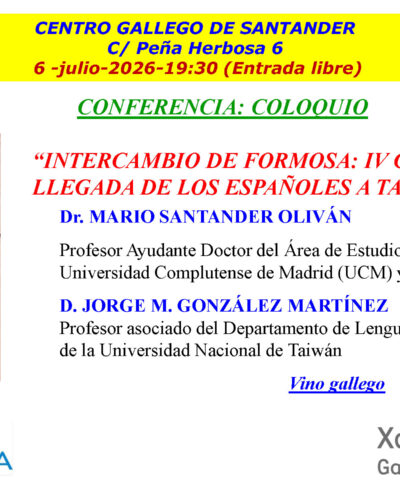 Conferencia: IV centenario de la llegada de los españoles a Taiwán