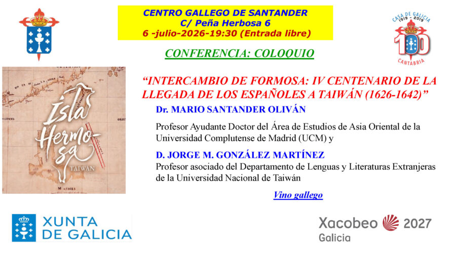 Conferencia: IV centenario de la llegada de los españoles a Taiwán