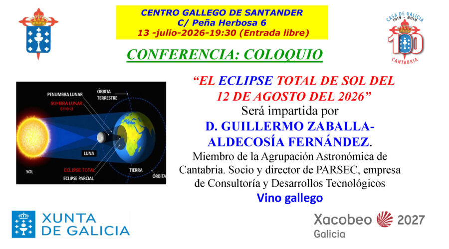Conferencia: El eclipse total de sol del 12 de agosto de 2026