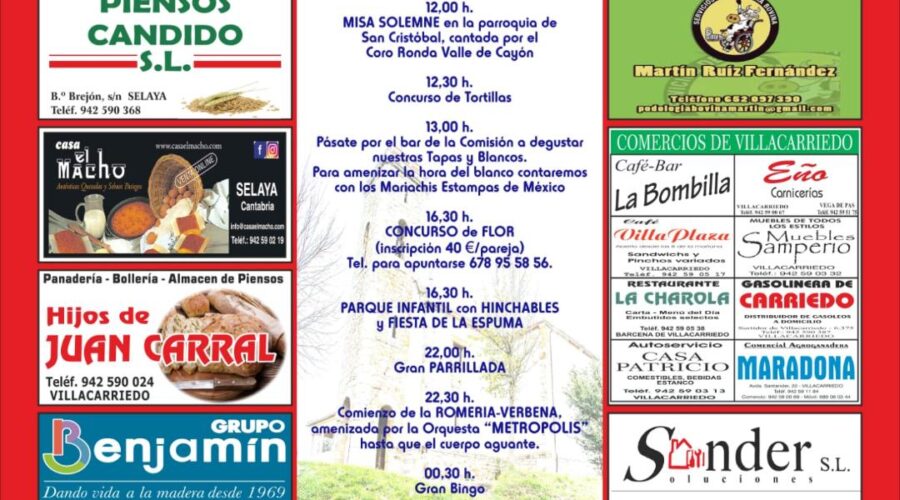 Fiestas de San Cristóbal 2026 en Abionzo de Villacarriedo