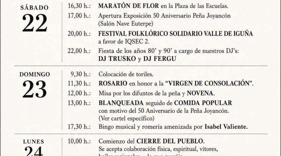 Fiestas de Ntra. Sra. de Consolación en Pie de Concha