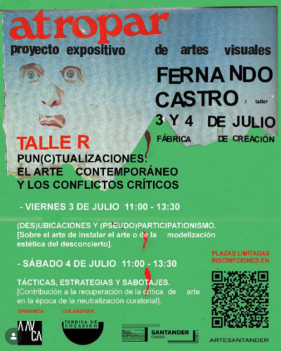 Taller Pun(c)tualizaciones: arte y conflictos con Fernando Castro