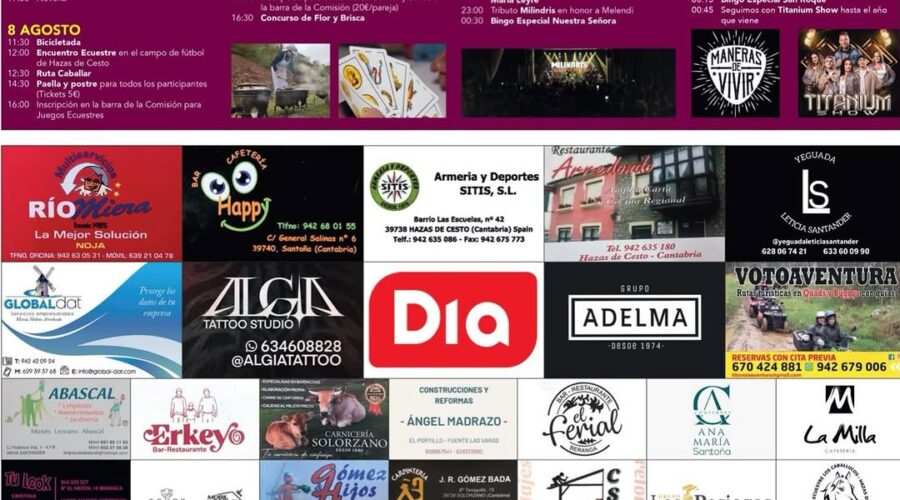 Fiestas de Hazas de Cesto 2026 en Hazas de Cesto