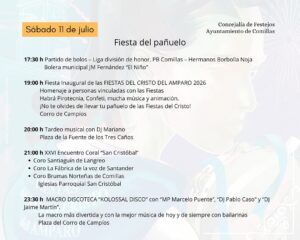 Fiestas del Santo Cristo del Amparo 2026 en Comillas