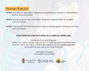 Fiestas del Santo Cristo del Amparo 2026 en Comillas