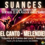 Tributos a El Canto del Loco y Melendi en Plaza de Viares