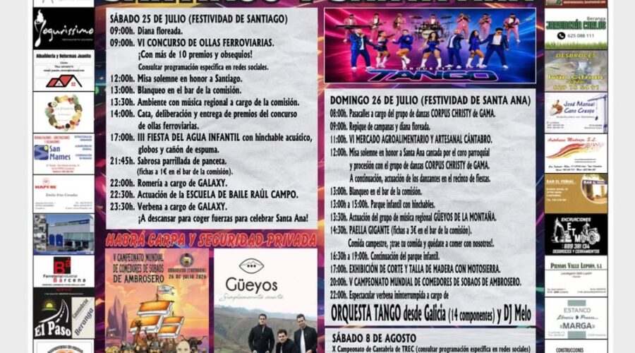 Fiestas de Santiago y Santa Ana Ambrosero 2026
