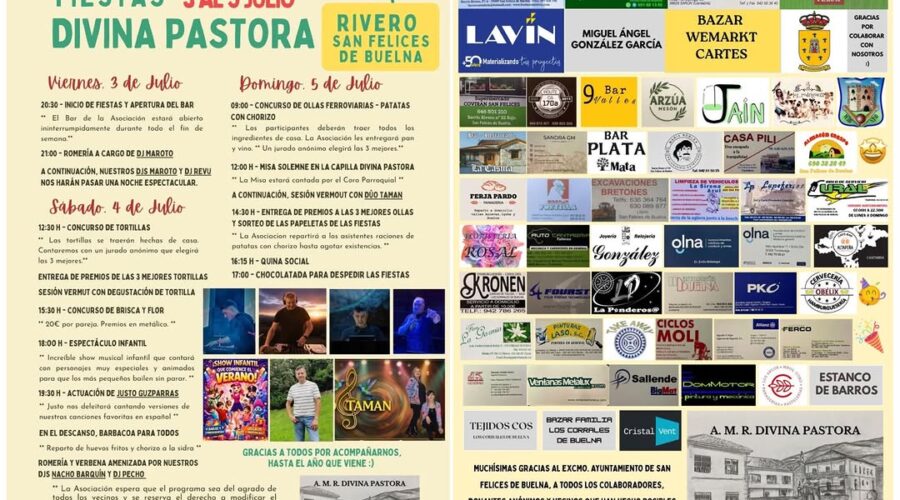 Fiestas Divina Pastora 2026 en San Felices de Buelna