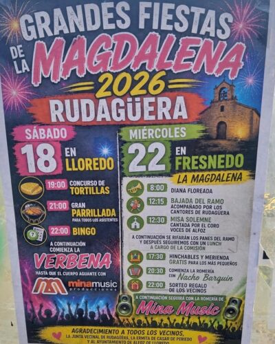 Grandes Fiestas de la Magdalena 2026 en Alfoz de Lloredo