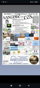 Fiestas de Santiago en Cos, Mazcuerras 2026