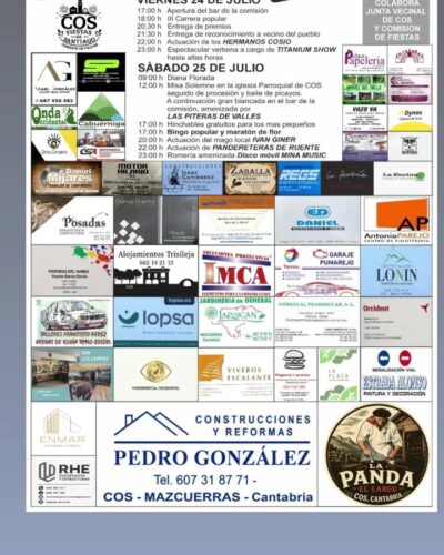 Fiestas de Santiago en Cos, Mazcuerras 2026