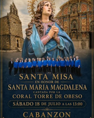 Santa Misa y Procesión en Honor a Santa María Magdalena en Cabanzón
